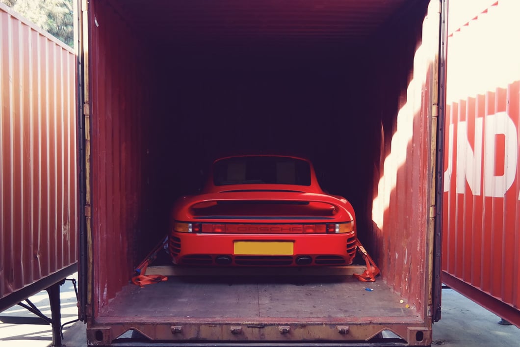 Porsche 959 container usa auto import