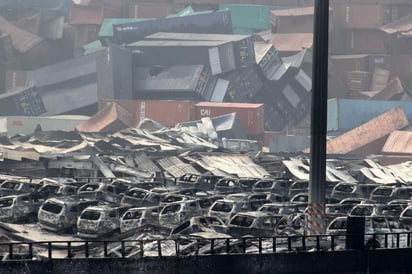 tianjin shipping container explosion cars