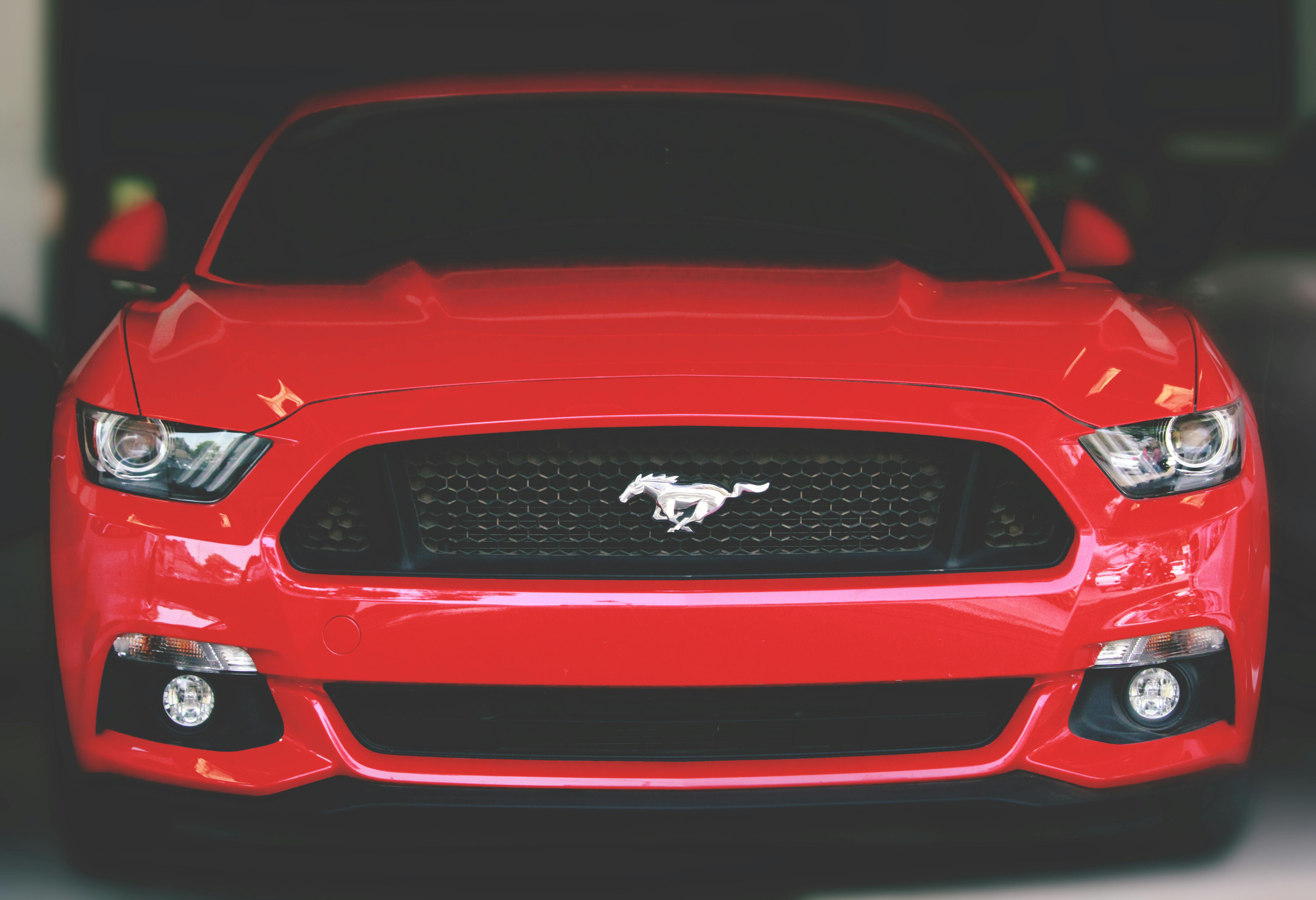 red-ford-mustang-front