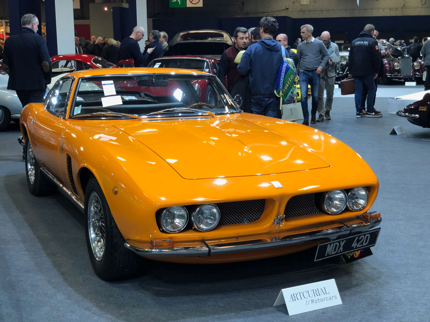Orange car front image