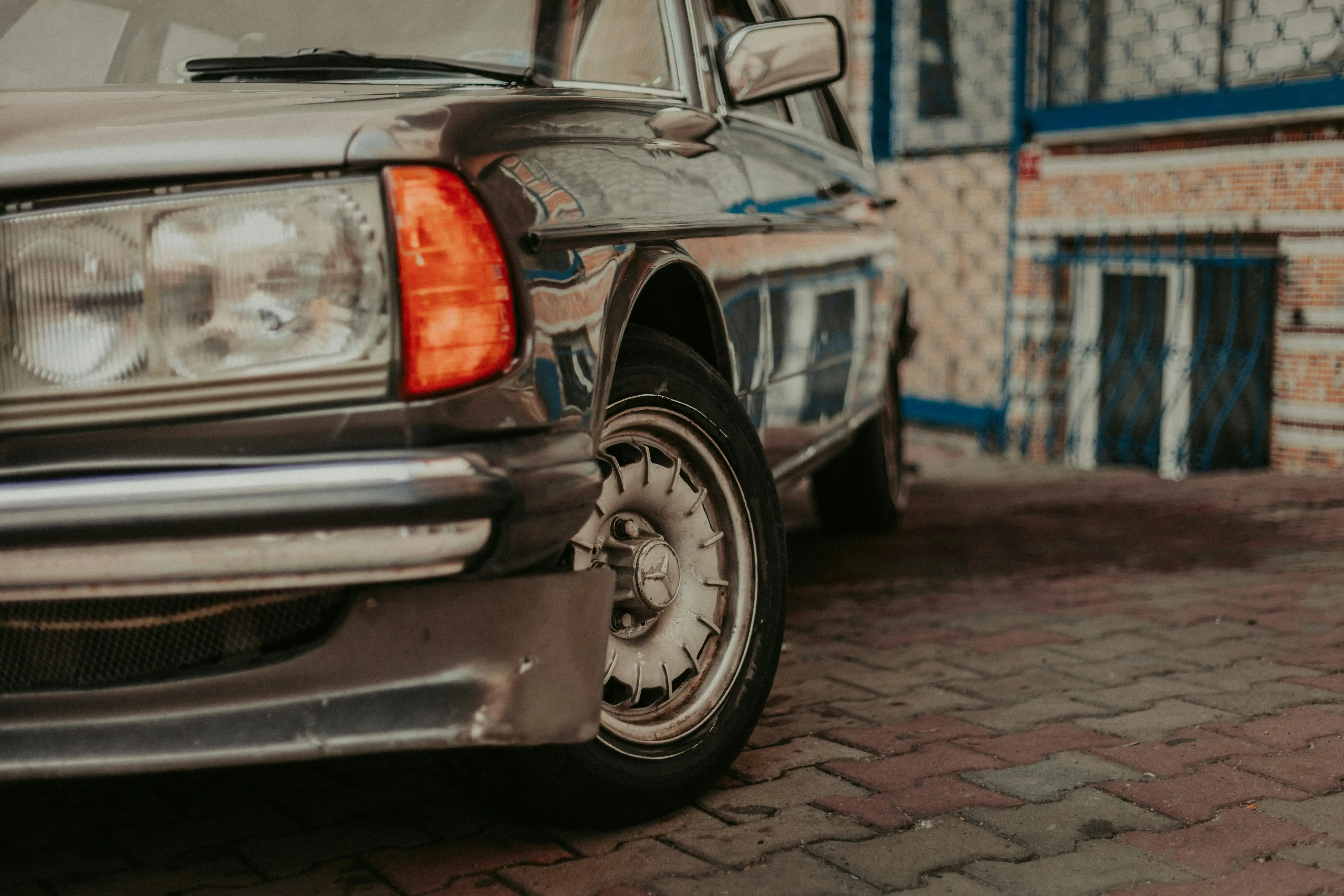 Headlights of Classic Car