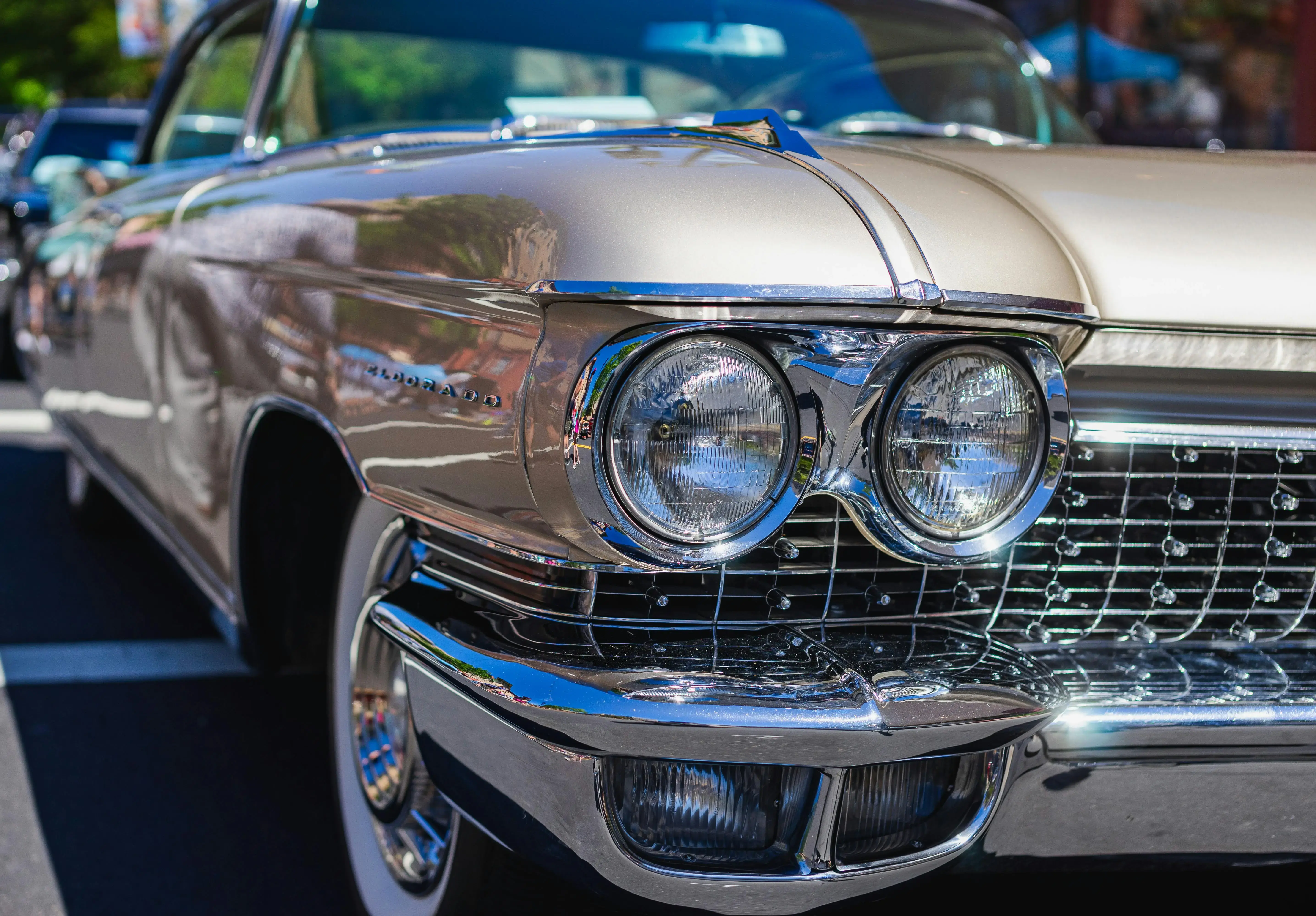 Headlights of Old-fashioned Car