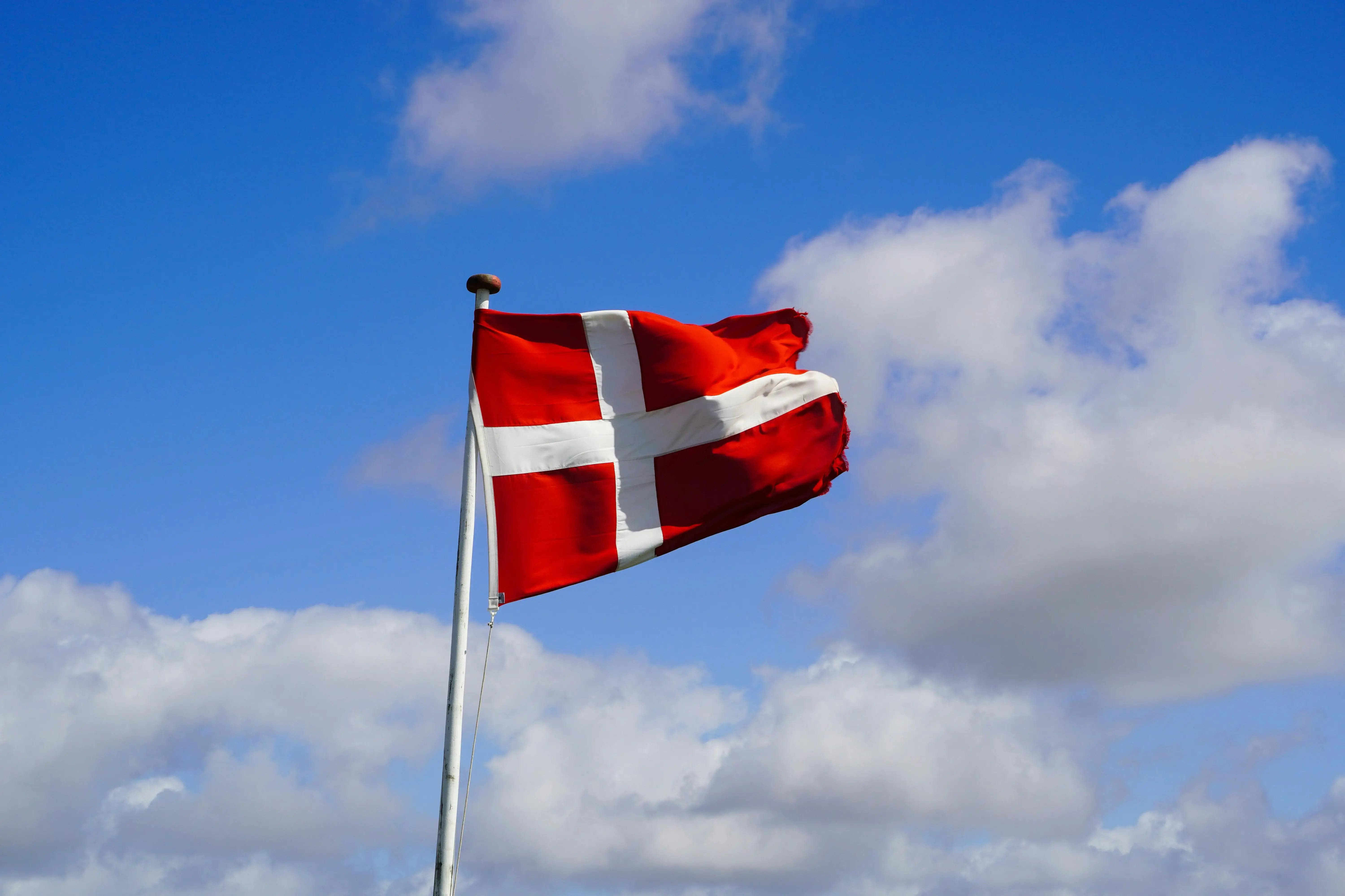 Danish Flag Waving