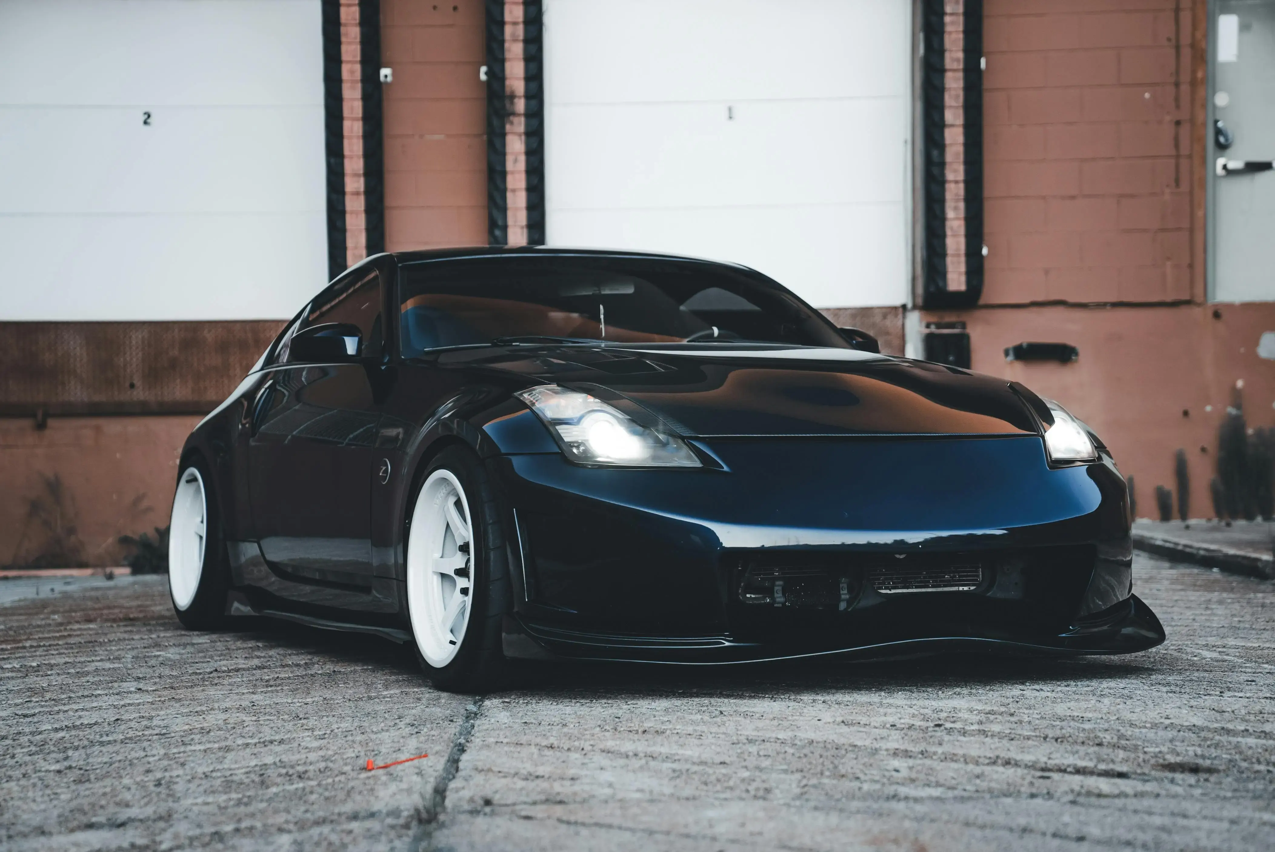 Black Car on a Parking Lot