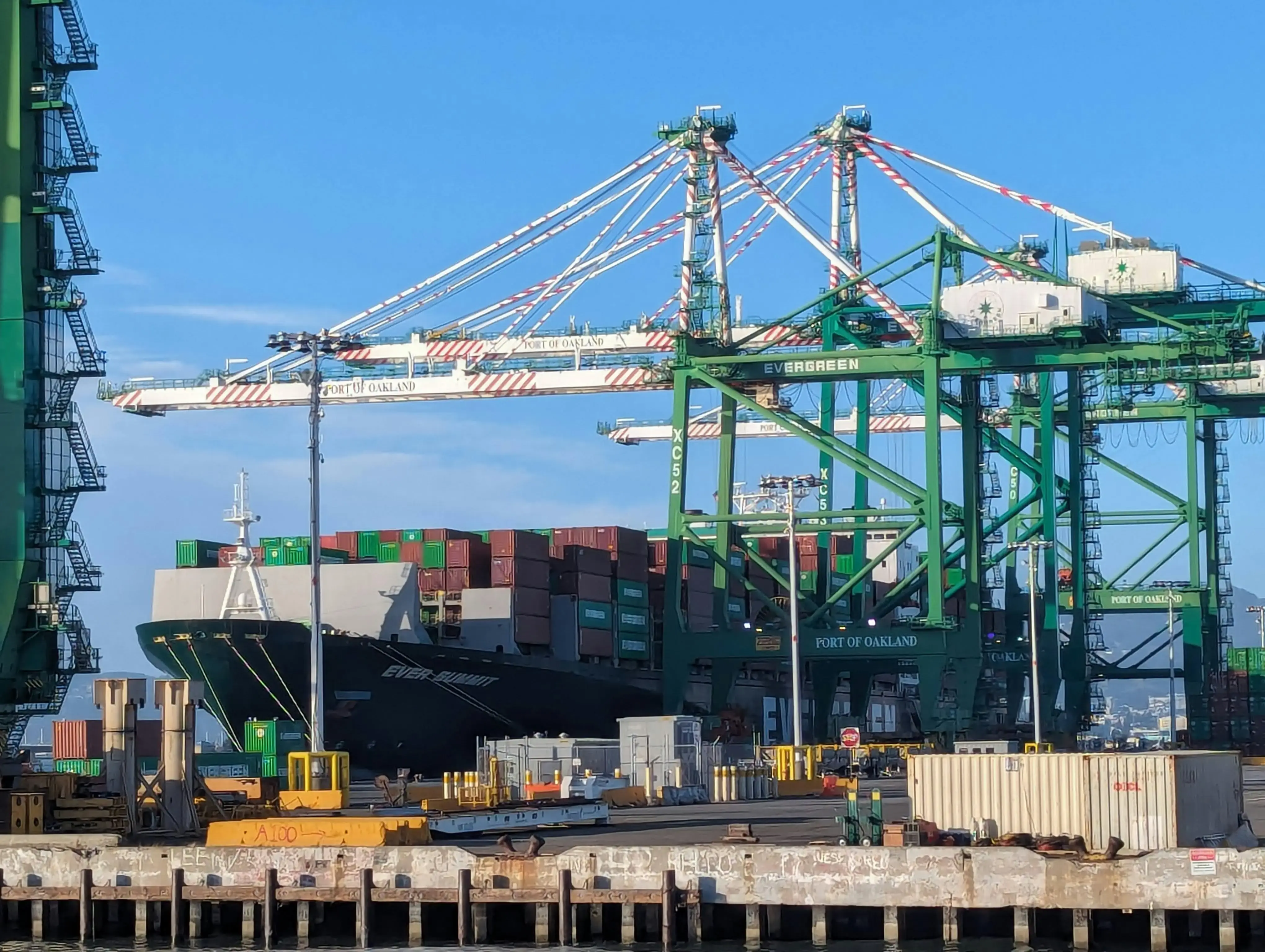 Cargo Ship with Cranes
