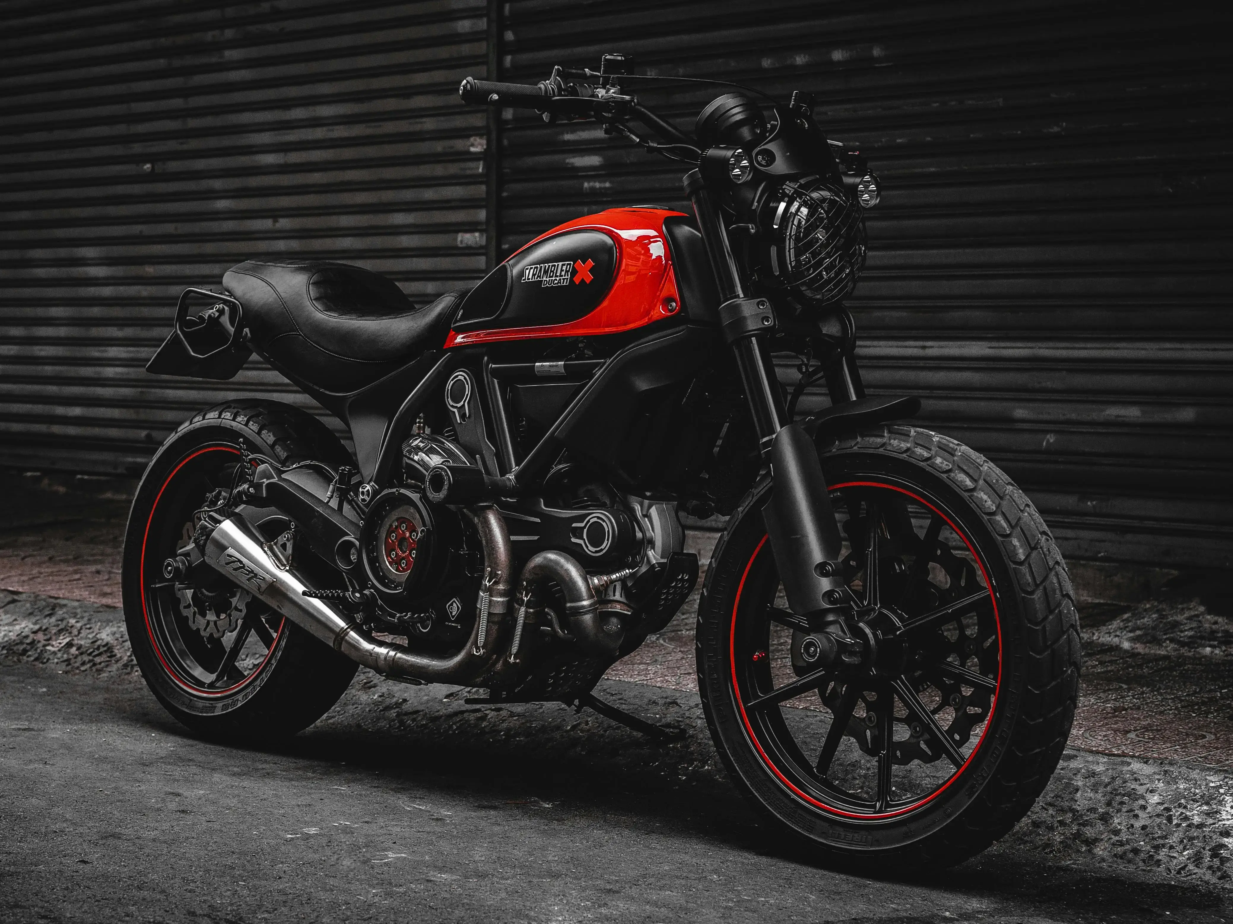 Red and Black Motorcycle Parked 