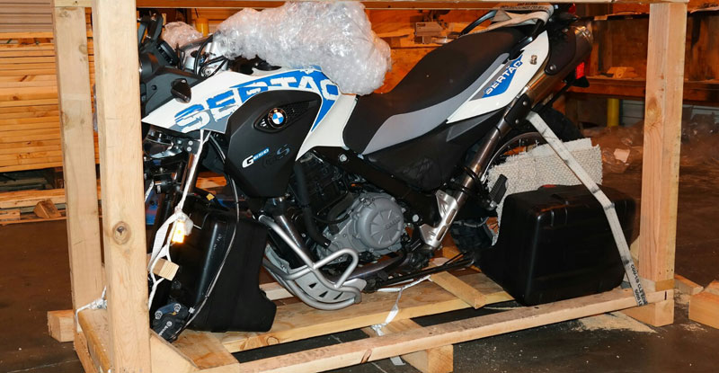Crated Motorcycle