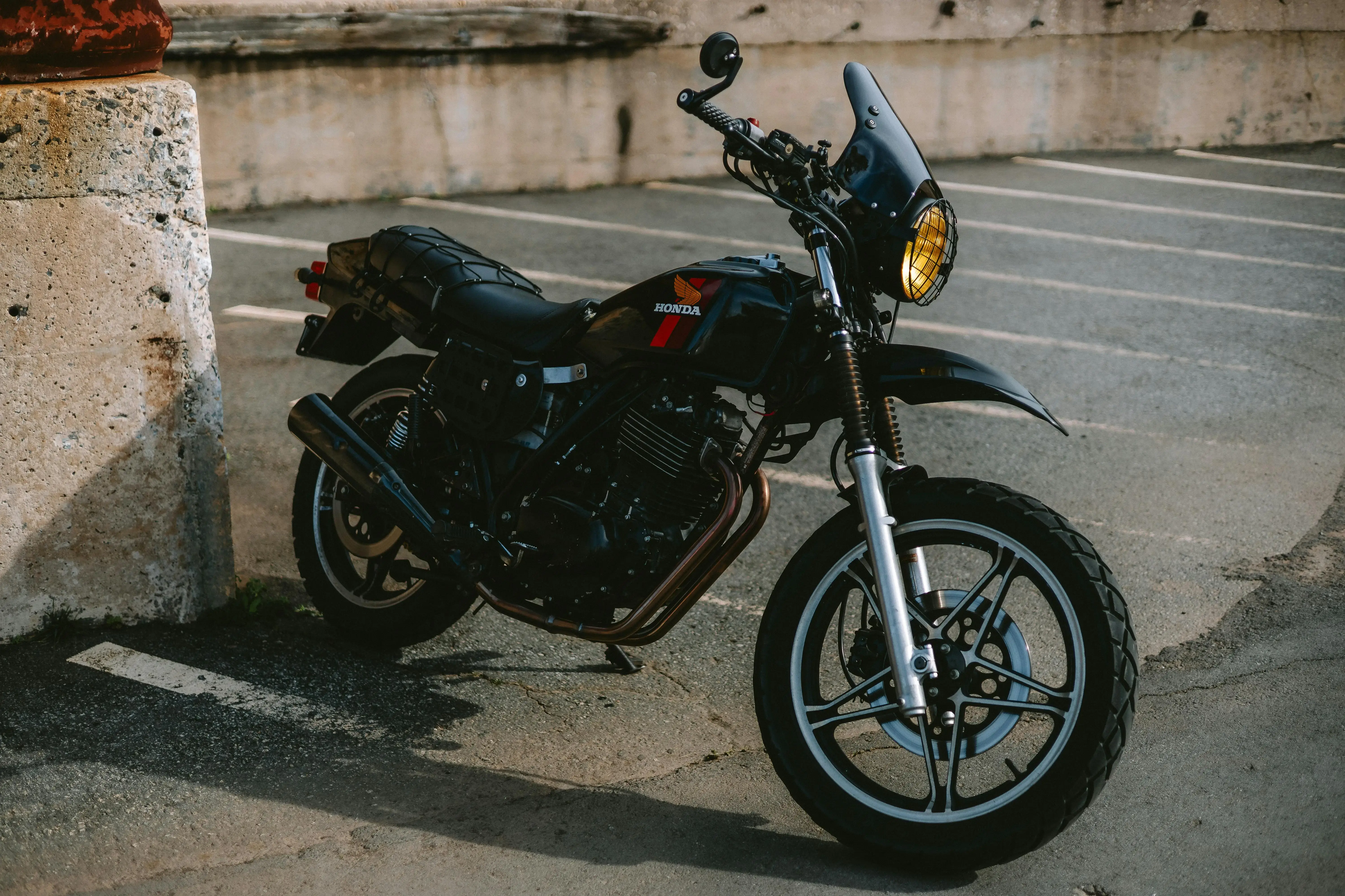 Honda Motorbike on Parking Lot
