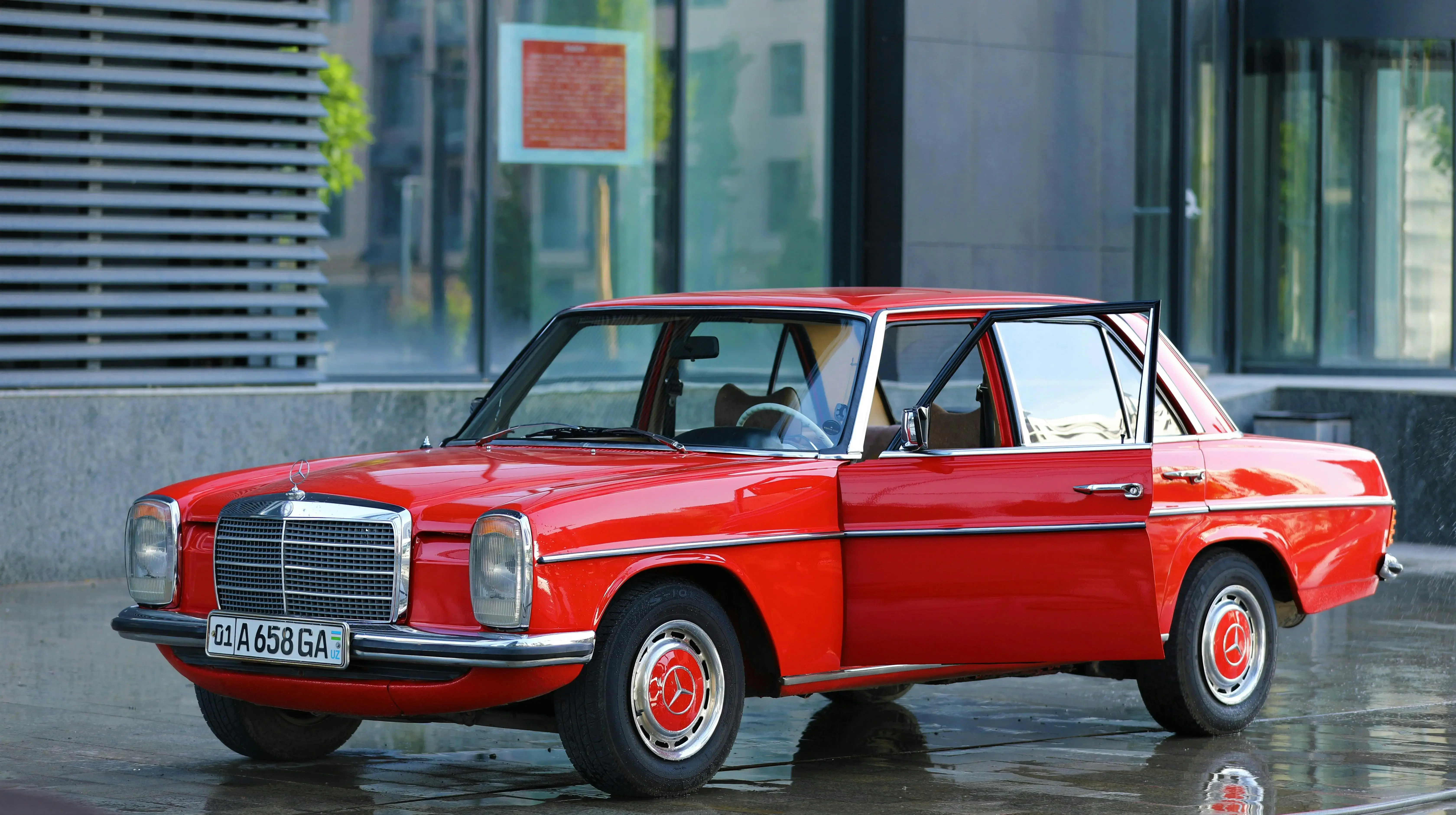 Red Vintage Mercedes Car