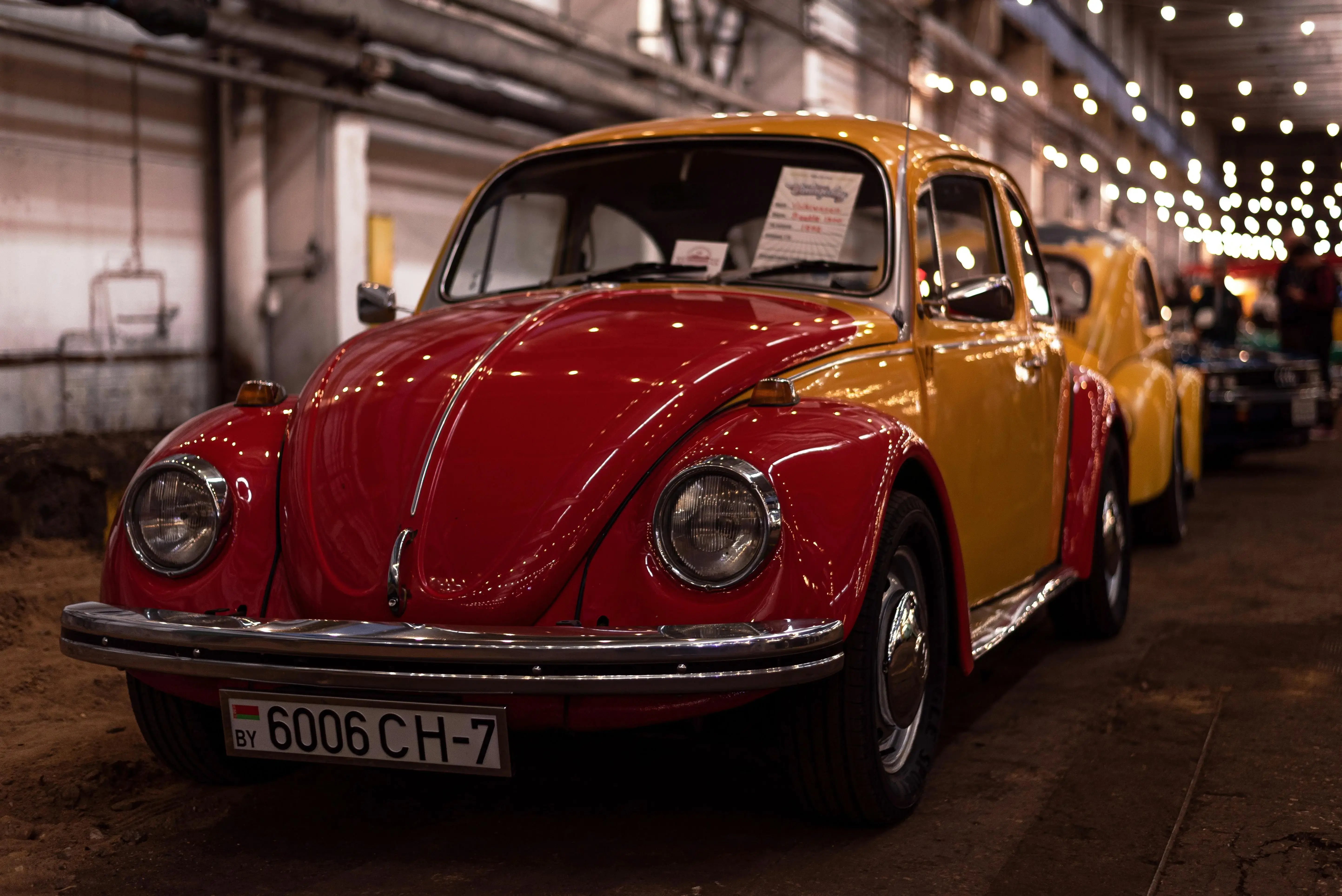 Close-up of a Vintage Volkswagen Beetle