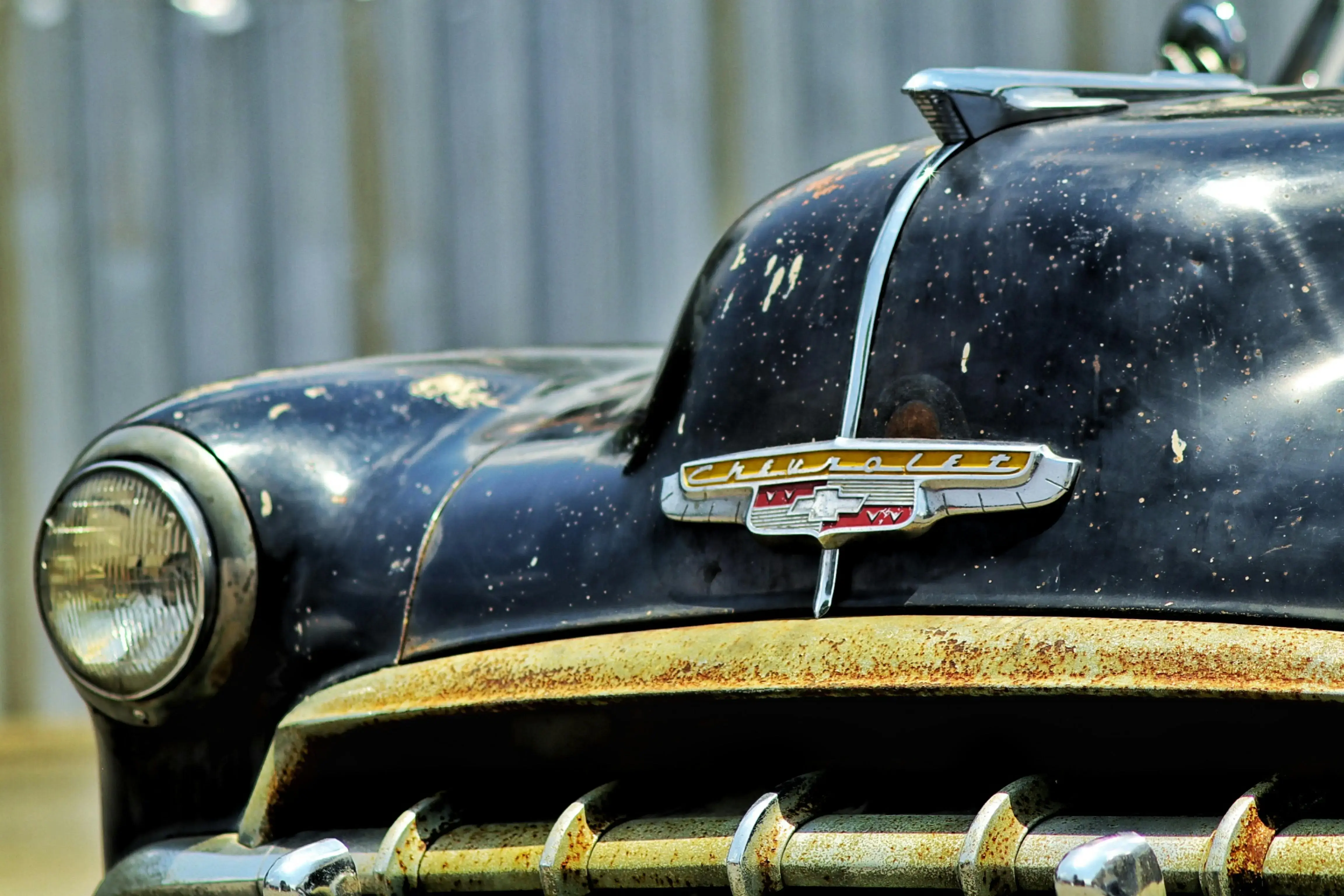Vintage Chevrolet Front Grill with Rusty Patina