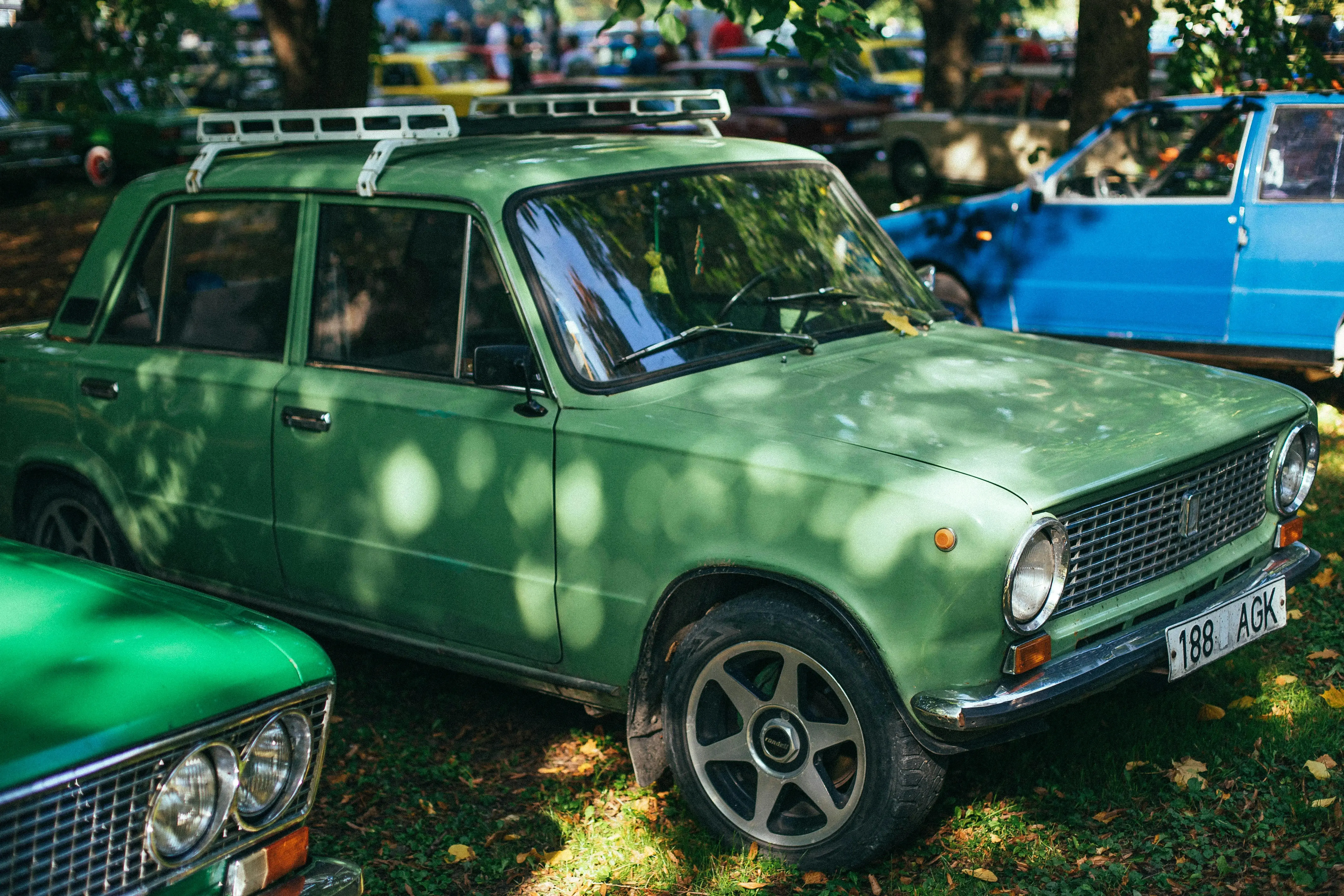 Green Classic Vehicle