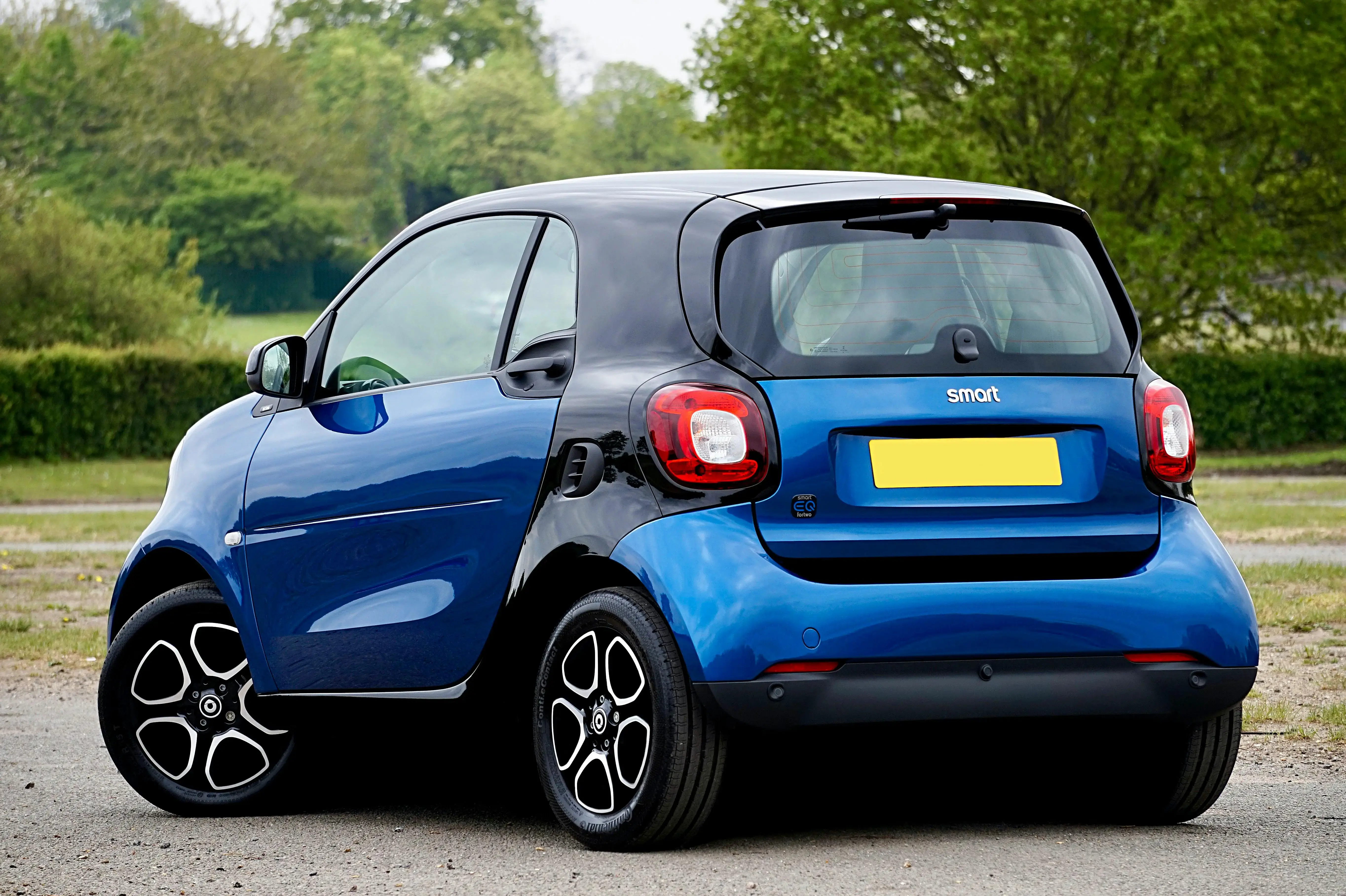 Blue Smart Car