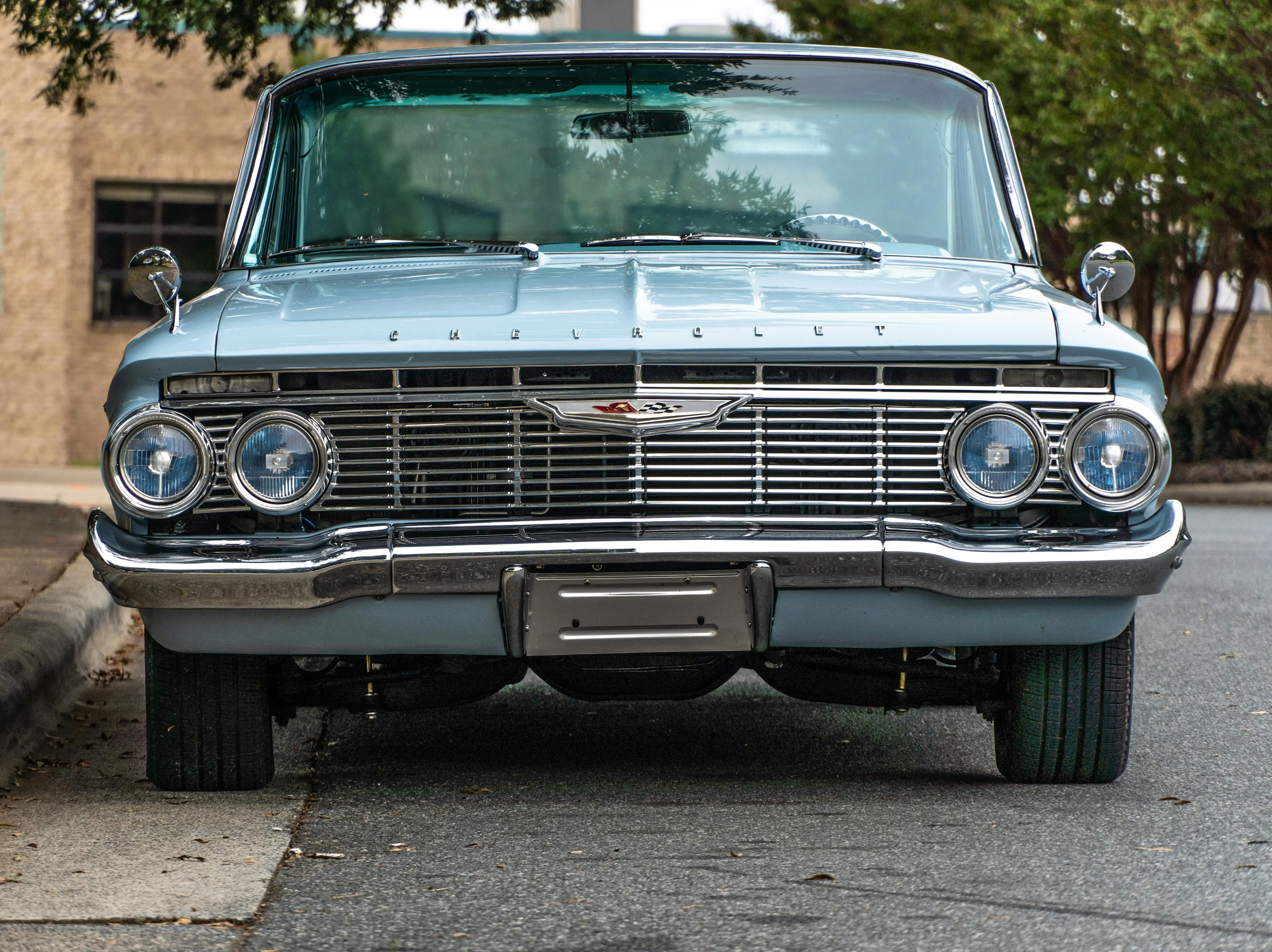Vintage Car Parked on the Side of the Street