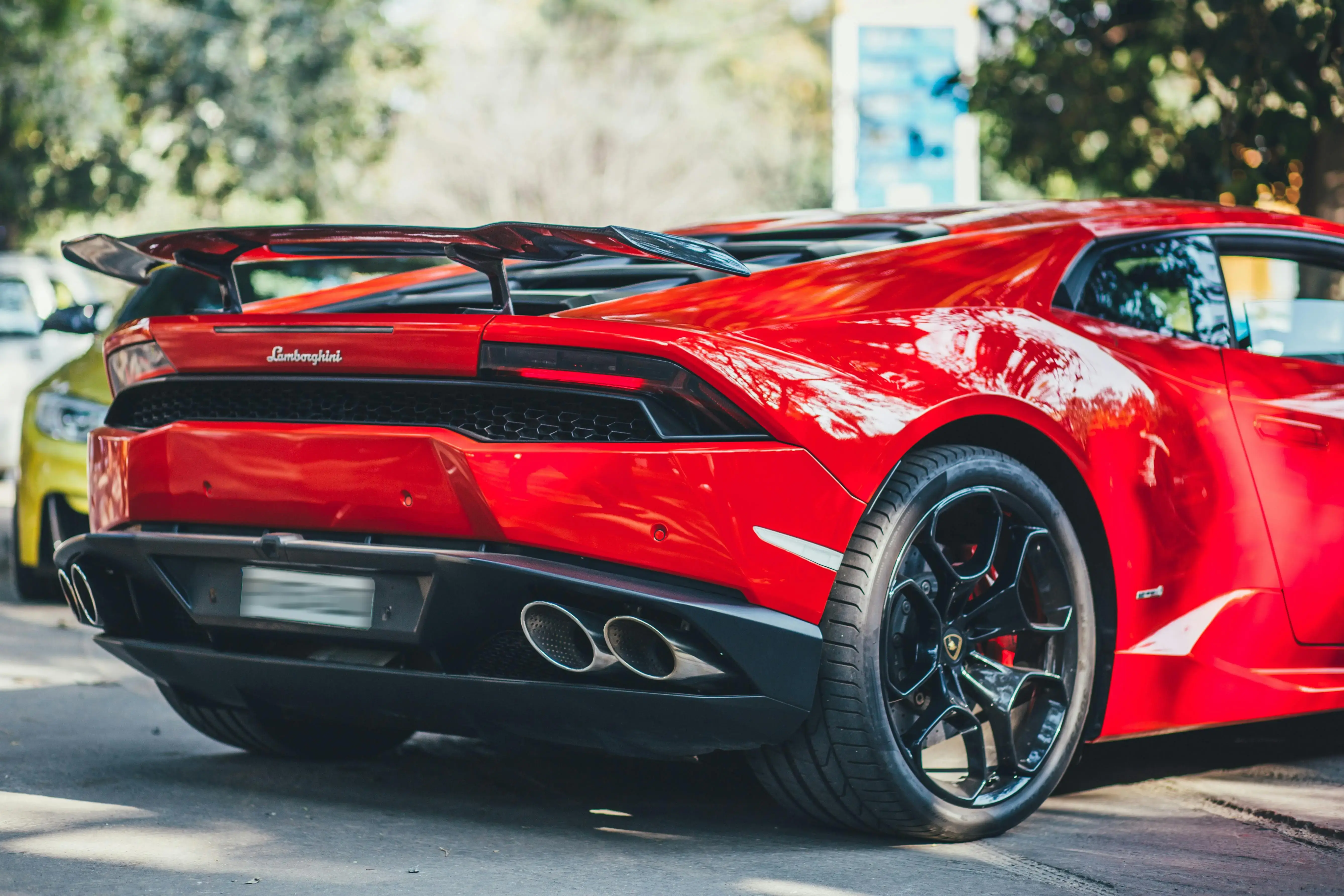Vibrant Red Lamborghini Huracan