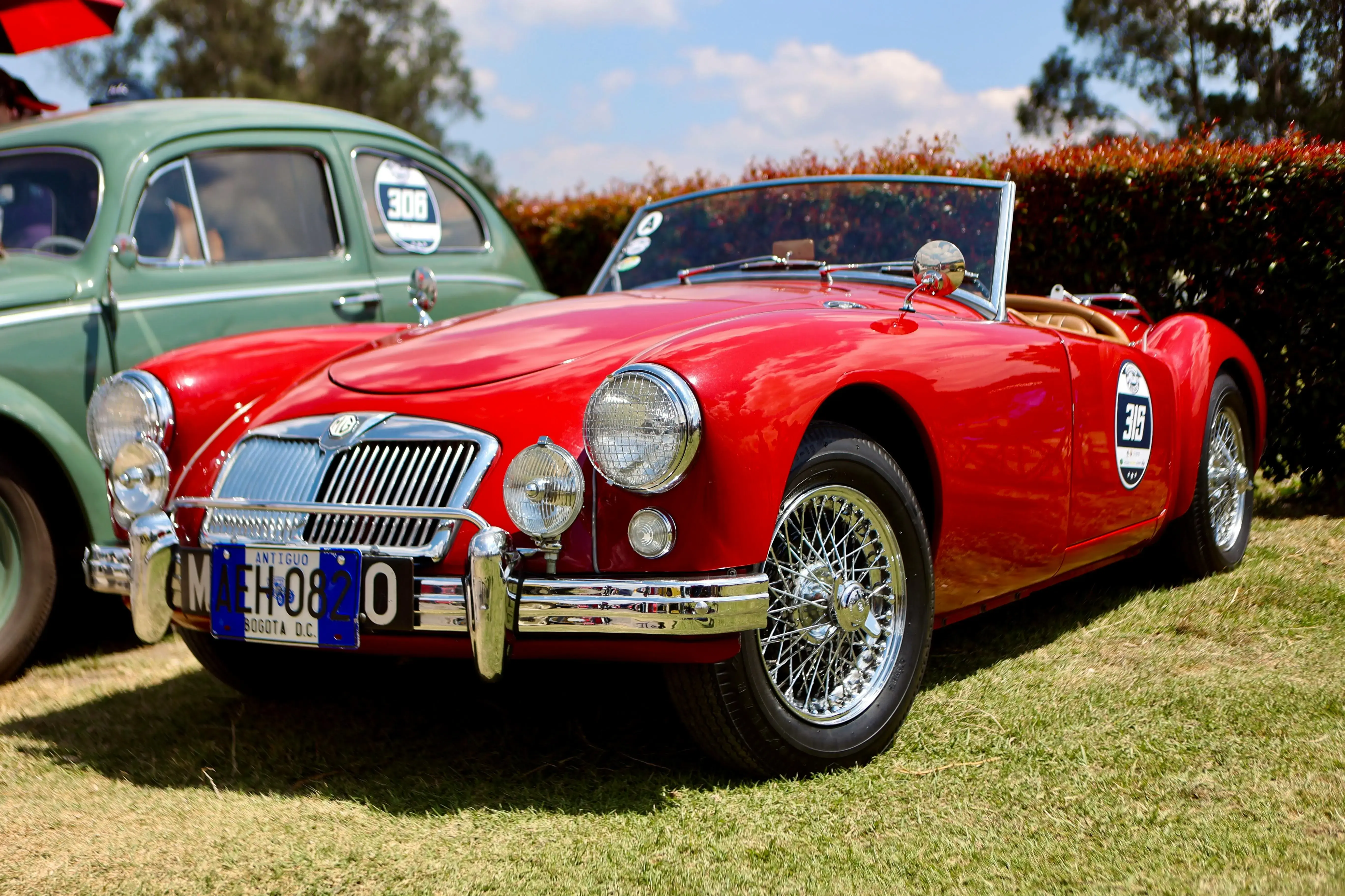 Old Red Convertible Car