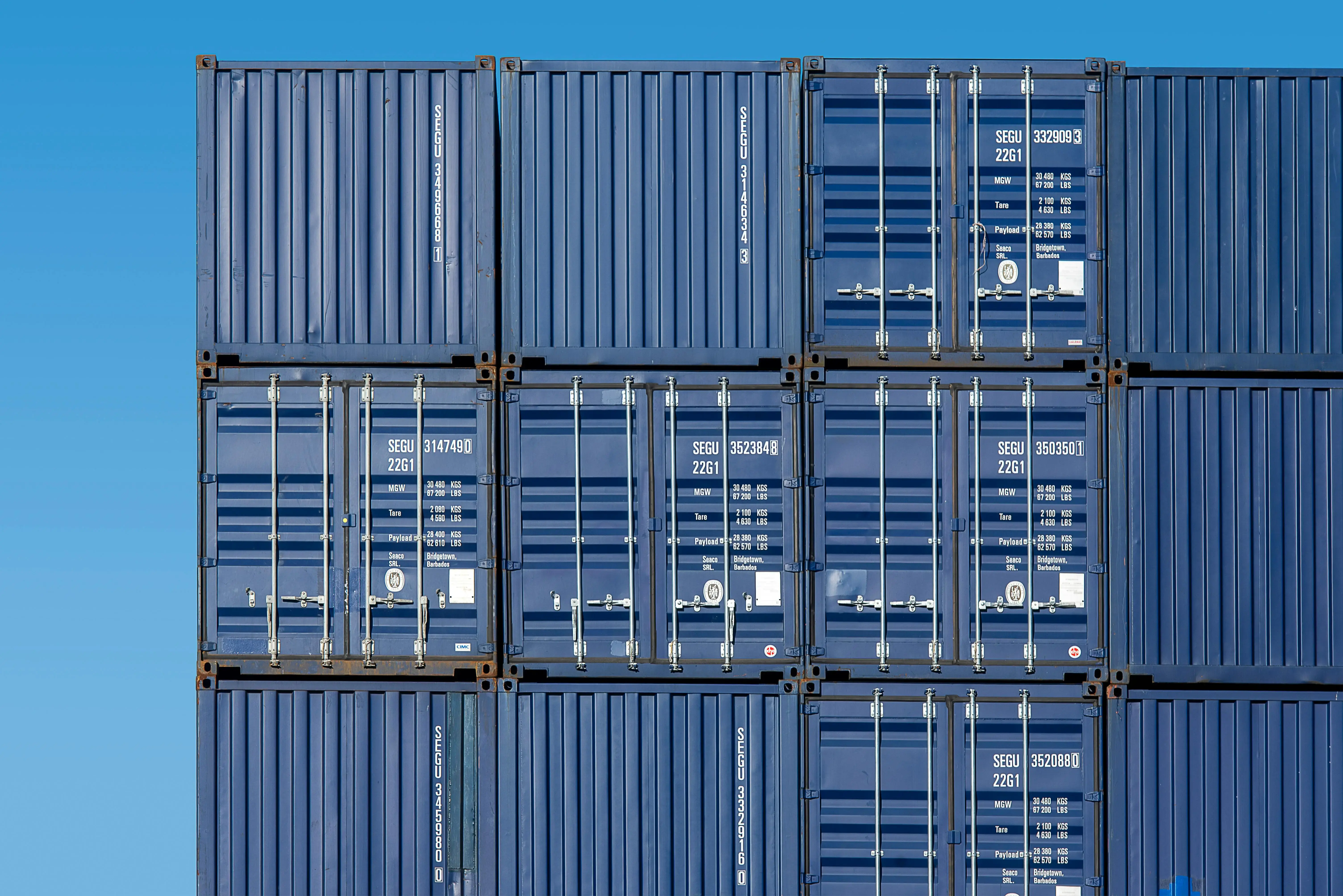 Stacked Shipping Containers