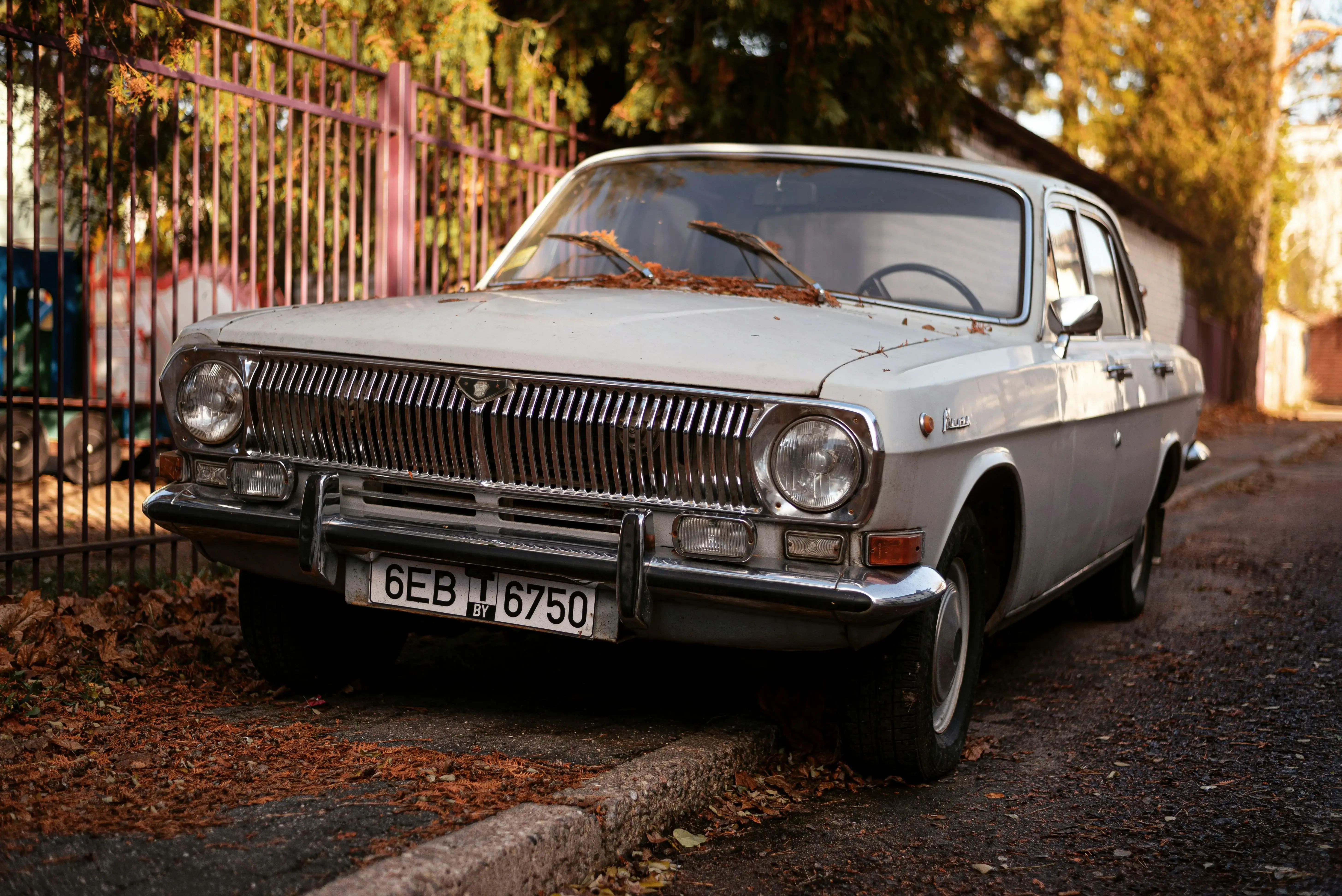 GAZ 24 Parked on Sidewalk