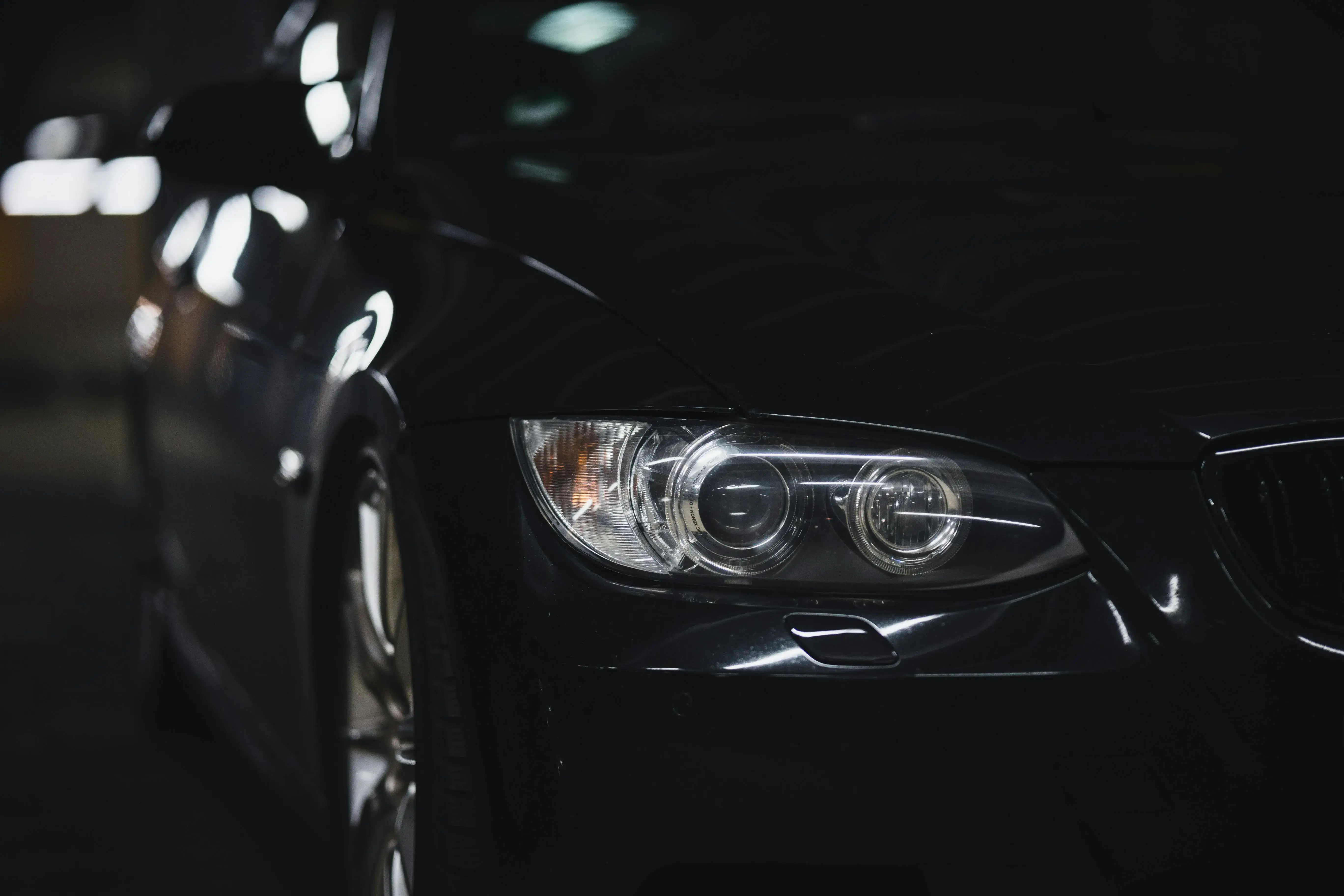 Black Car With Light in the Middle
