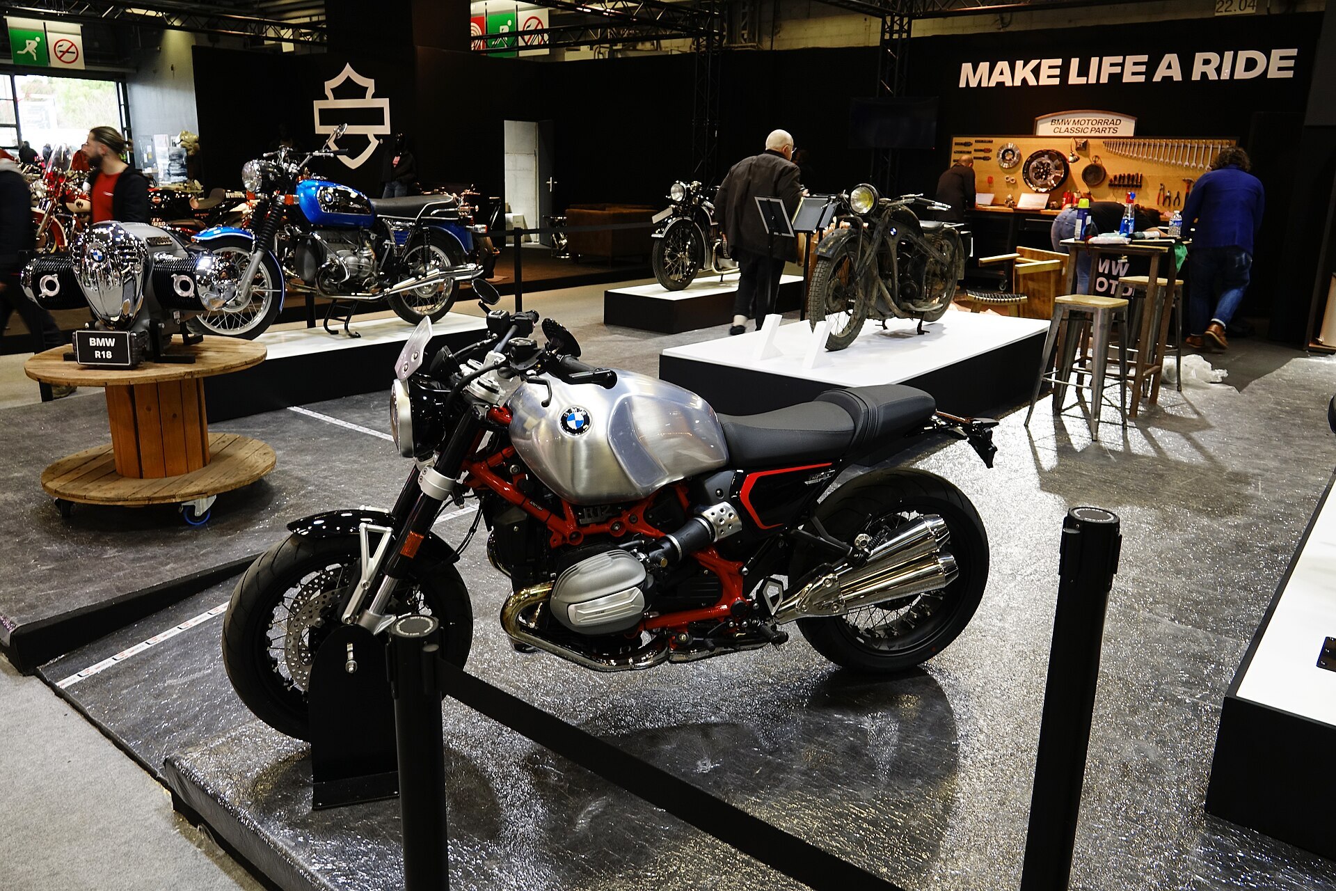 Classic cars on display at Rétromobile in Paris