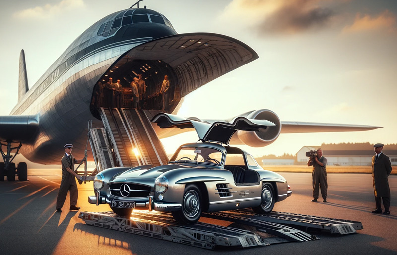 mercedes 300 sl air freight